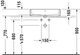 Duravit Vero Air Opzetwastafel Wit Hoogglans 600 Mm