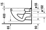 Duravit D-Code Wandwc Wit Hoogglans 540 Mm