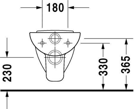 Duravit D-Code Wandwc Wit Hoogglans 540 Mm