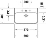 Duravit Me By Starck Wastafel Wit Hoogglans 600 Mm