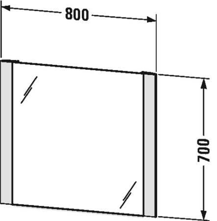 Duravit Licht En Spiegel Spiegel Wit Mat 800X34X700 Mm