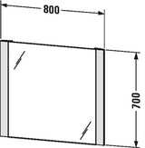 Duravit Licht En Spiegel Spiegel Wit Mat 800X34X700 Mm