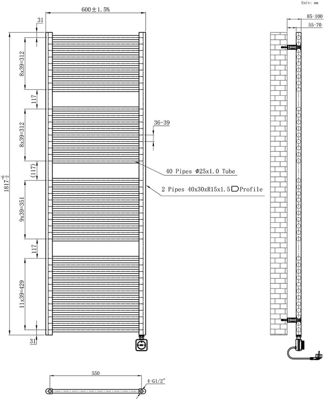 Wiesbaden Elara Elektrische Radiator Smart Wifi