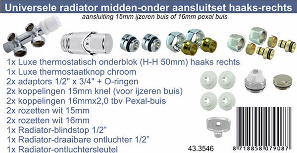 Riko Set Onderblok Compl. Haaks (Rechts) +15 Knel