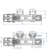 Riko Set Thermostatisch Onderblok Haaks-Rechts