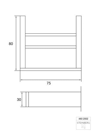 Steinberg Stei 460 Glashouder Met Glas Chr/Zwrt