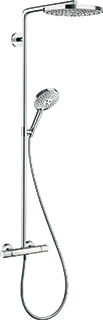 Hansgrohe Hg Showerpipe Raindance Select White/Chrome Overhead Shower S 240 2Jet