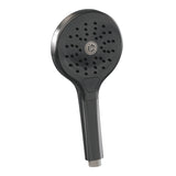 Brauer Gunmetal Carving Thermostatische Inbouw Regendouche 3-Weg Rond Set 83 Met 20 Cm Douchekop En Plafondarm En 3-Standen Handdouche En Doucheslang En Wandaansluitbocht Gunmetal Geborsteld Pvd