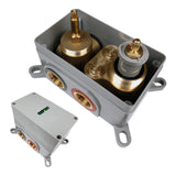 Brauer Brushed Edition Thermostatische Inbouw Regendouche 3-Weg Omstelling Set 27 Met 20 Cm Douchekop En Gebogen Muurarm En Staaf Handdouche En Doucheslang En Wandaansluitbocht Rvs Geborsteld Pvd