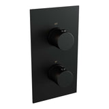 Brauer Black Edition Thermostatische Inbouw Regendouche 3-Weg Omstelling Set 45 Met 20 Cm Douchekop En Gebogen Muurarm En 3-Standen Handdouche En Doucheslang En Geïntegreerde Glijstang Mat Zwart