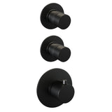 Brauer Black Edition Thermostatische Inbouw Regendouche Set 15 Met 20 Cm Douchekop En Gebogen Muurarm En Staaf Handdouche En Doucheslang En Geïntegreerde Glijstang Mat Zwart