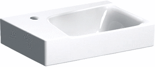 Geberit Xeno2 Fontein 40X28Cm Kraangat/L Z/Overloop Tect/Wit