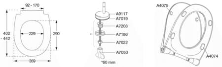 Pressalit Closetzitting Pressalit Sway Uni 970