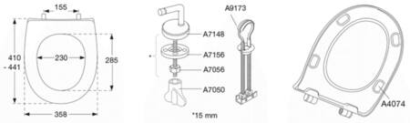 Pressalit Closetzitting Pressalit Objecta Pro Zonder Deksel 989