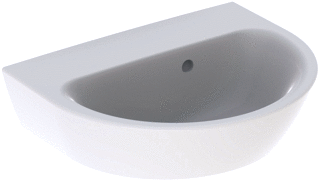 Geberit Renova Fontein 45X36Cm Z/Kraangat M/Overloop Tect/Wit