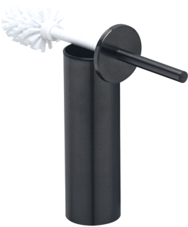 Geesa Nemox Toiletborstel Met Houder Geborsteld Zwart Metaal - Witte Borstel