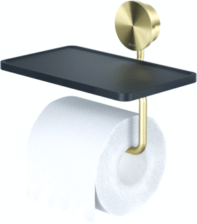 Geesa Opal Toiletrolhouder Met Planchet Goud Geborsteld