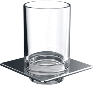Emco Art Glashouder Drinkglas Helder Kristalglas Chroom