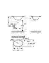 Grohe Bau Ceramic Onderbouwwastafel 55