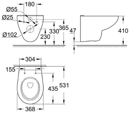 Grohe Bau Ceramic Wandcloset