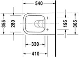 Duravit Happy D.2 Wandwc Antraciet Hoogglans / Antraciet Mat 540 Mm