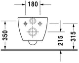 Duravit Happy D.2 Wandwc Antraciet Hoogglans / Antraciet Mat 540 Mm