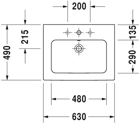 Duravit Me By Starck Wastafel Wit Zijdemat 550 Mm