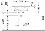 Duravit Me By Starck Wastafel Wit Zijdemat 630 Mm