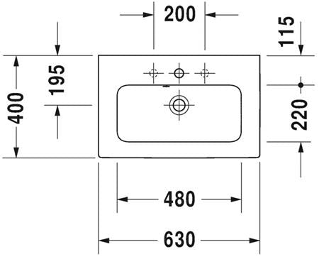 Duravit Me By Starck Wastafel Wit Zijdemat 630 Mm