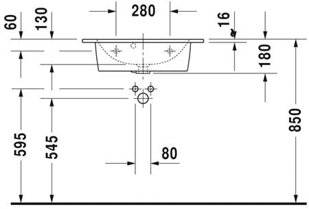 Duravit Me By Starck Wastafel Wit Zijdemat 630 Mm