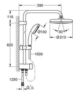 Grohe Tempesta System 210 Flex Douchesysteem Met Omstelkraan Voor Wandmontag