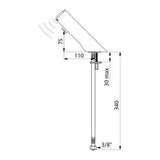 Delabie Tempomatic 4 Wastafelkraan F3/8&quot; Geïntegreerde Batterijen 6V