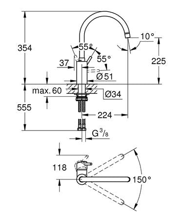 Grohe Concetto Keukenmengkraan