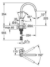 Grohe Eurosmart Cosmopolitan Keukenmengkraan