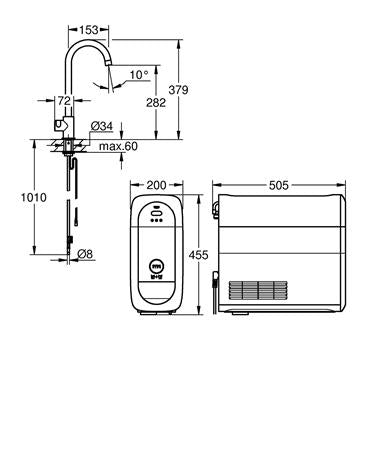 Grohe Blue Home C-Uitloop Starterkit