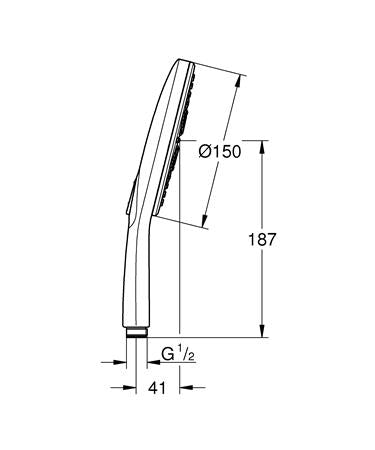 Grohe Rainshower Smartactive 150 Handdouche 3 Straalsoorten