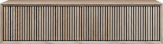 Looox Wooden Facet Stripes 120Cm 2 Lades Old Grey