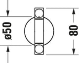 Duravit Starck T Handdoekhouder Chroom 50X465X80 Mm