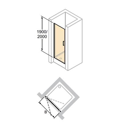 Hüppe Hp Dw Classics 2 Zwaaideur Vn 780 H:2000 Zilvermat Glas Helder