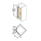 Hüppe Hp Dw Classics 2 Zwaaideur In 880 H:2000 Zilvermat Glas Helder