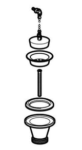 Geberit Plug Uitst.gootst. Met Stop:g=1 1/2&quot; Grijs