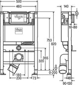 Viega Prevista Dry Wc-Element 820 X 500 (8533)