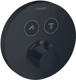 Hansgrohe Hg Thermostat Concealed Showerselect S 2 Outlet Matt Black