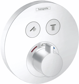 Hansgrohe Hg Thermostat Concealed Showerselect S 2 Outlet Matt White