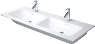 Duravit Me By Starck Dubbele Wastafel Wit Hoogglans 1300 Mm