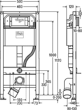 Viega Prevista Dry Wc-Element  (8522.11)