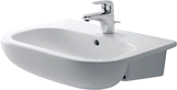 Duravit D-Code Halfinbouwwastafel Wit Hoogglans 550 Mm