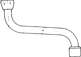 Venlo Draaibare S-Uitloop 1/2&quot; Voorsprong 35Cm Chroom