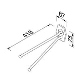 Geesa Standard Handdoekrek 2-Armig Chroom