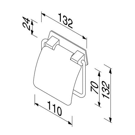 Geesa Standard Toiletrolhouder Met Klep Chroom